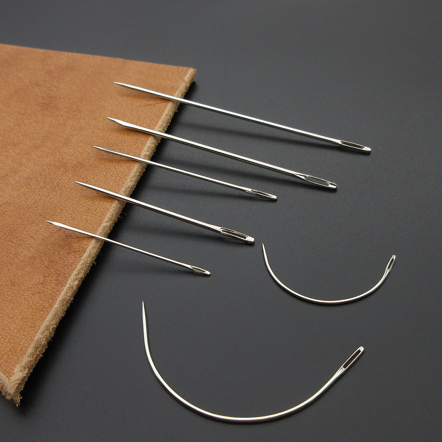 皮革缝纫针三角形弯钩异形针帆布皮具缝合diy工具七枚装