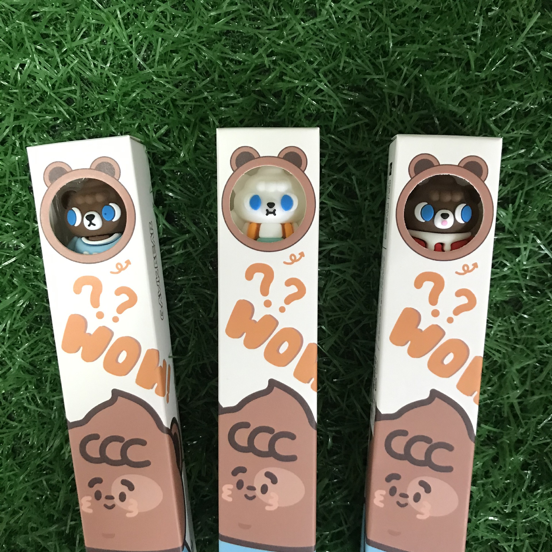 kk-7561文具笔礼品可爱萌宠呆呆熊硅胶头走珠笔学生考试签字水笔