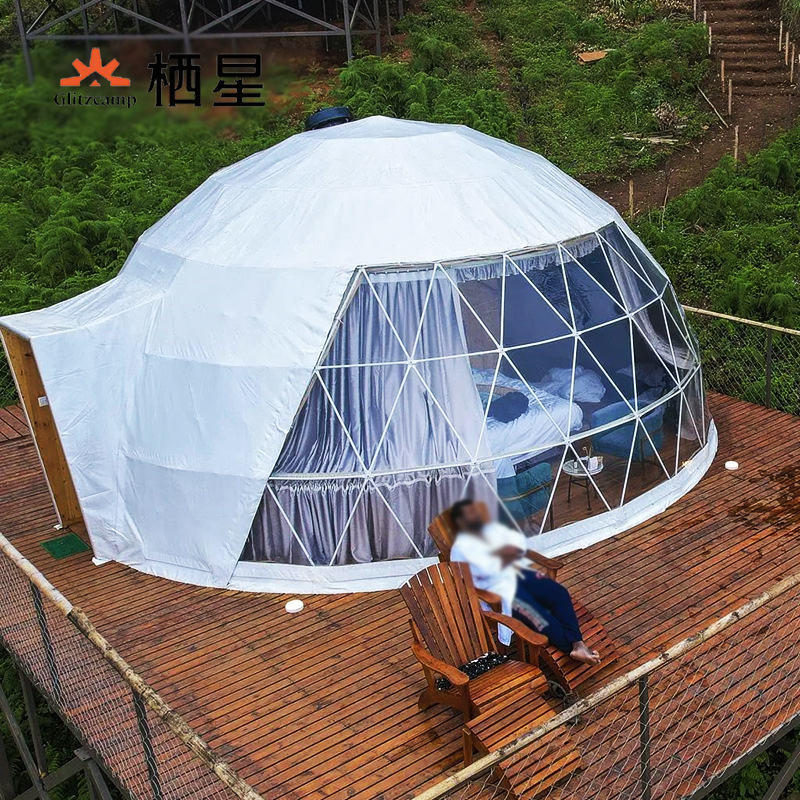 soundproof dome sphere-shaped tent winter camping tent outdoor luxury camping accommodation b & b starry sky tent