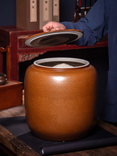 景德镇陶瓷米缸油缸面粉桶带盖家用20/30/50斤防潮防虫密封储水罐