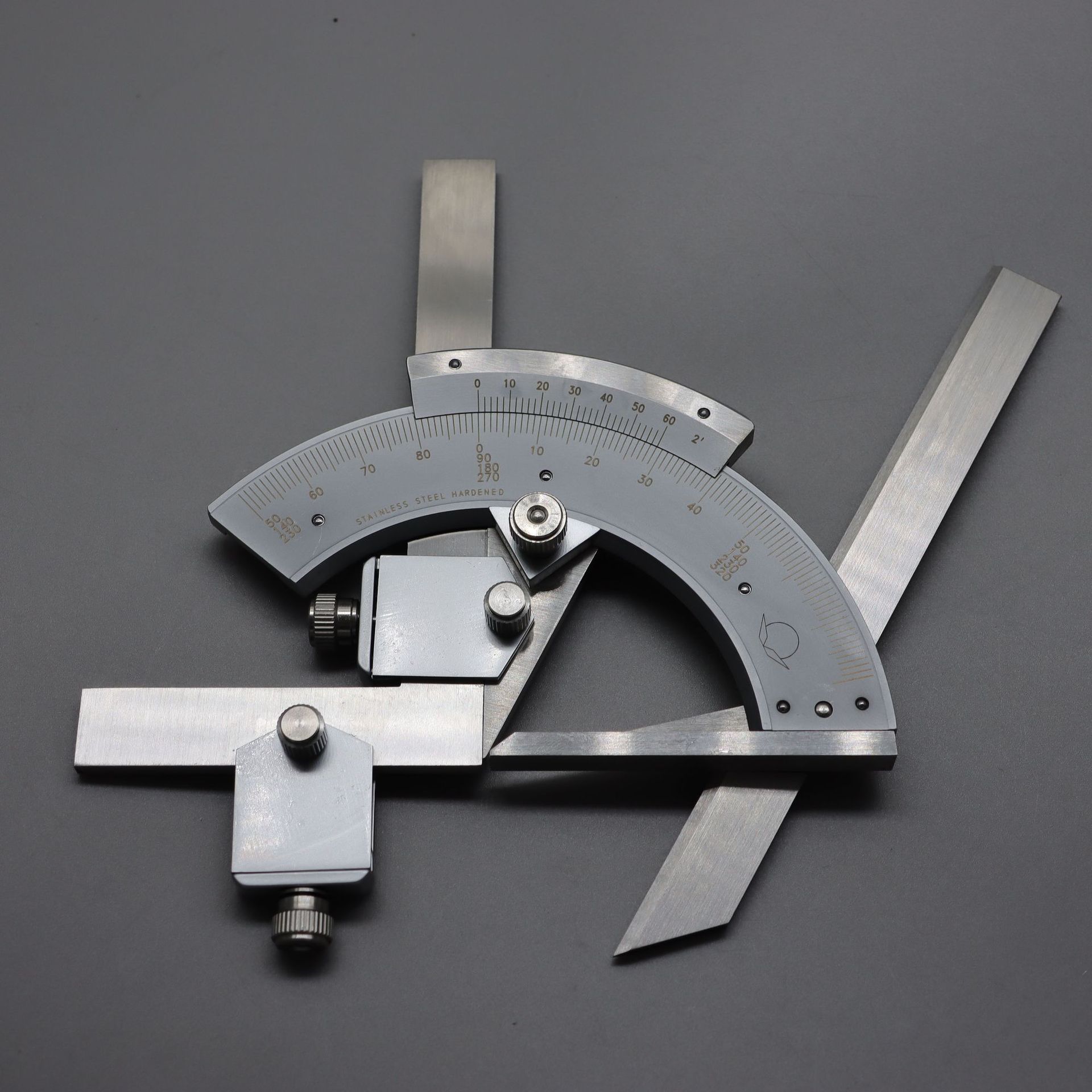 大阳万能角度尺0320度多功能不锈钢工业量角器角尺测量仪工具