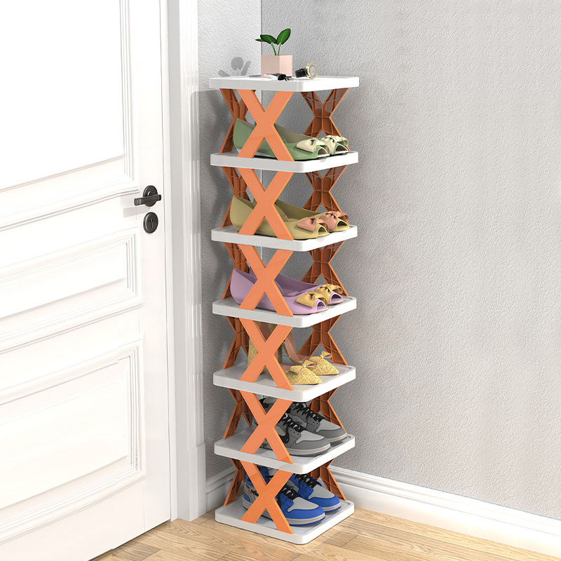 Shoe Rack Simple Door Multi-Layer Economical Space-Saving Small Narrow Layered Partition Gap Small Dormitory Shoe Cabinet Durable