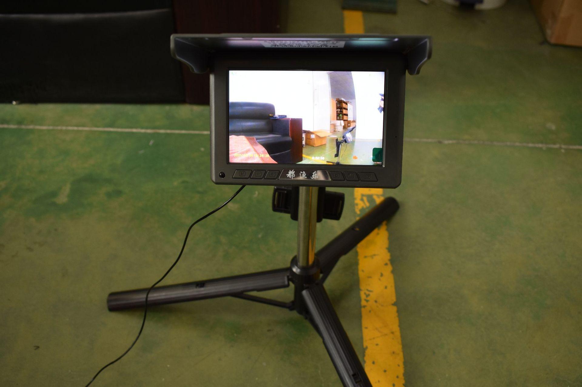 探鱼器可视水下摄像头垂钓探测器高清夜视钓鱼遥控旋转自立正录像