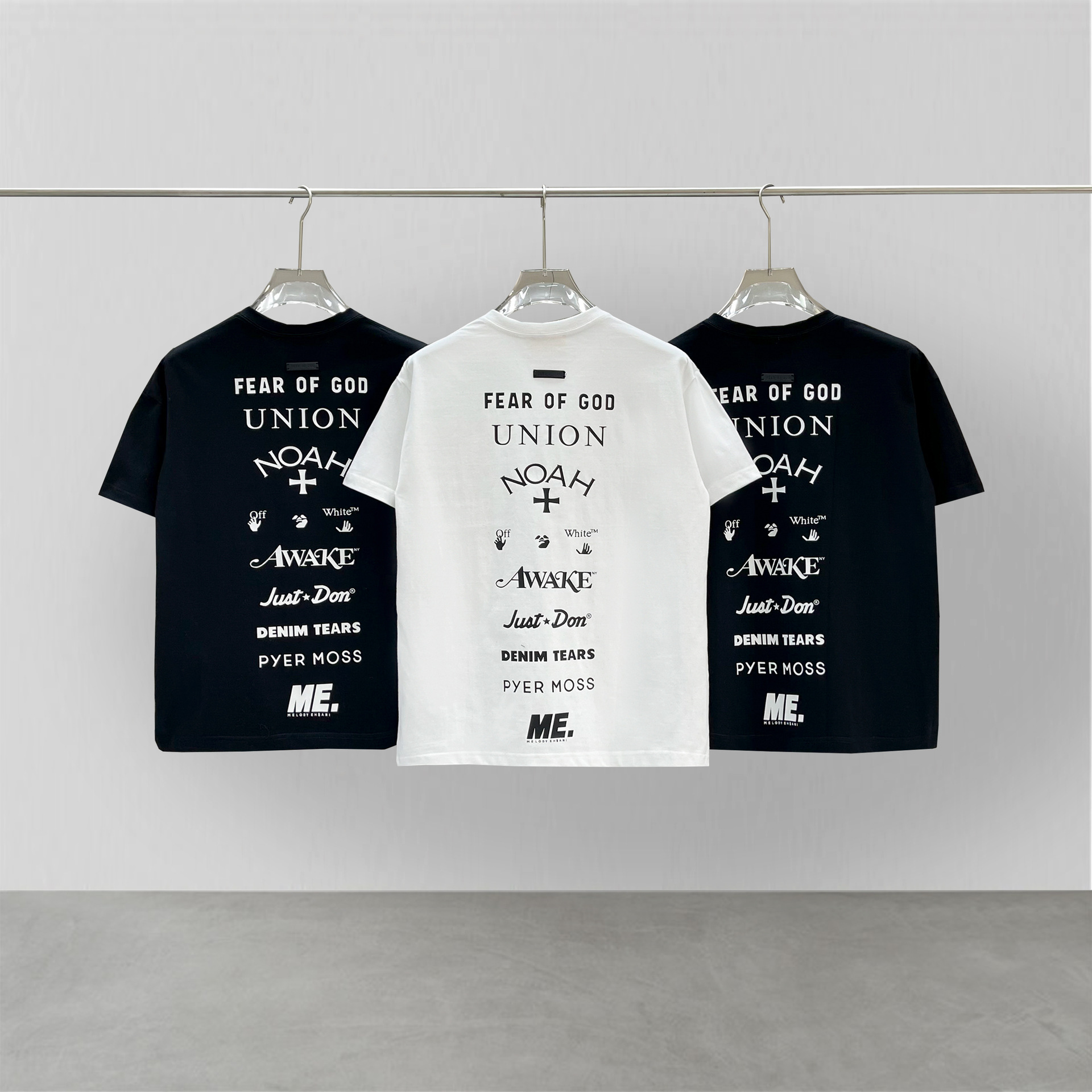 fear of god gf九方联名黑人慈善限定纪念fog主线高街男女短袖t恤