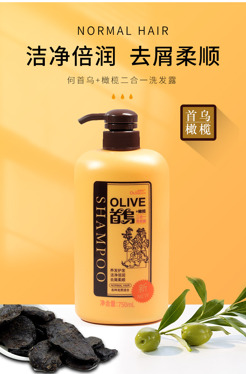 批发首乌天麻洗发水去屑黑芝麻生姜洗发水茶籽养发护发洗头膏