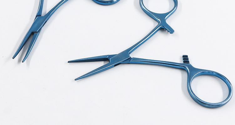 纹式止血钳钛合金美容整形器械精细9.512.5cm直弯全齿双眼皮手术