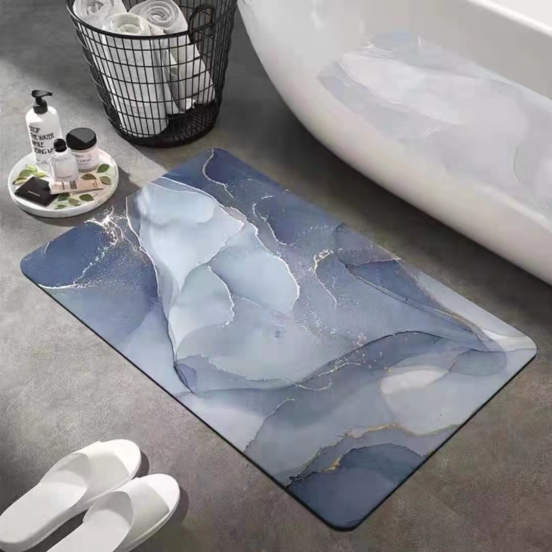 Factory Wholesale Soft Diatom Ooze Bathroom Mat Bathroom Entrance Non-Slip Mat Floor Mat Water-Absorbing Quick-Drying Seaweed Mud Mat