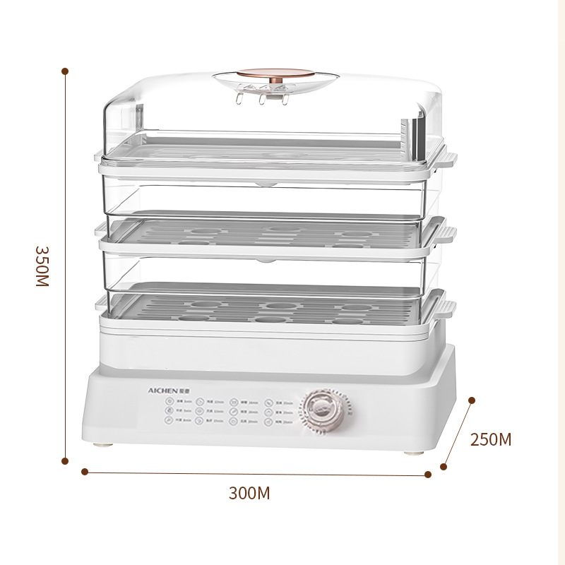 Electric Steamer Multi-Functional Household Reservation Steaming Boiling Stewing Large Capacity Small Automatic Three-Layer Electric Steam Box Steamer