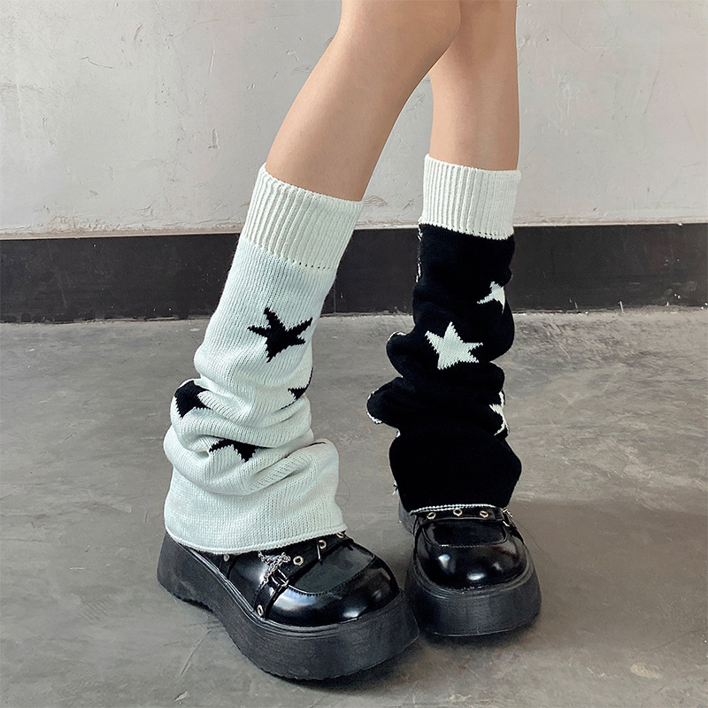 Harajuku Style XINGX Wide Leg Foot Sock Y2g Millennium Hot Girl Bunching Socks Subculture Autumn and Winter Personalized Tube Socks Slimming
