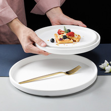 密胺盘子圆形北欧网红餐厅菜盘西餐牛排盘冷菜盘商用仿瓷平盘餐具
