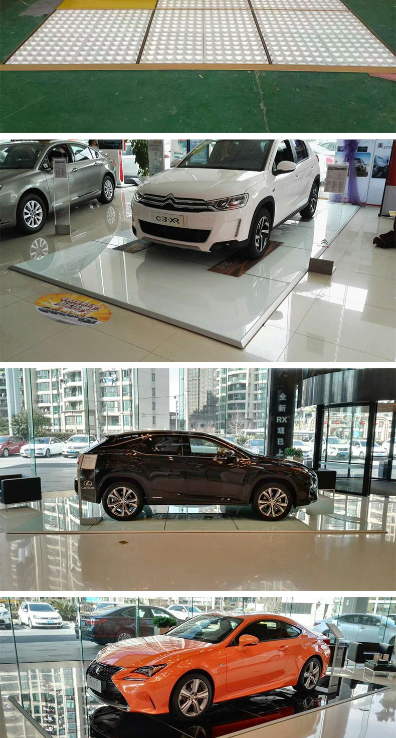 新款4s店汽车展台 水晶玻璃地台 汽车巡展展台