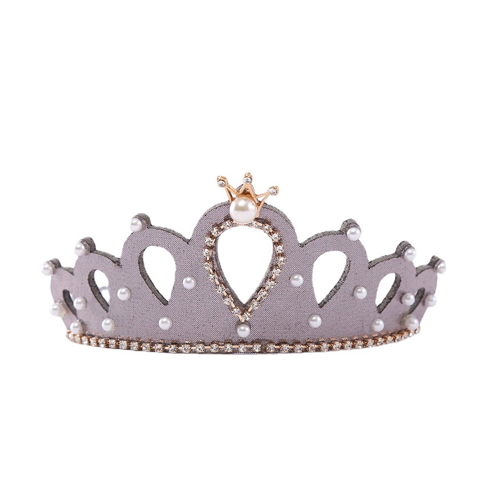 Korean Style Children's Crown Headband Princess Head Accessories Exquisite Evening Party Headband Girl Crown Hair Accessories