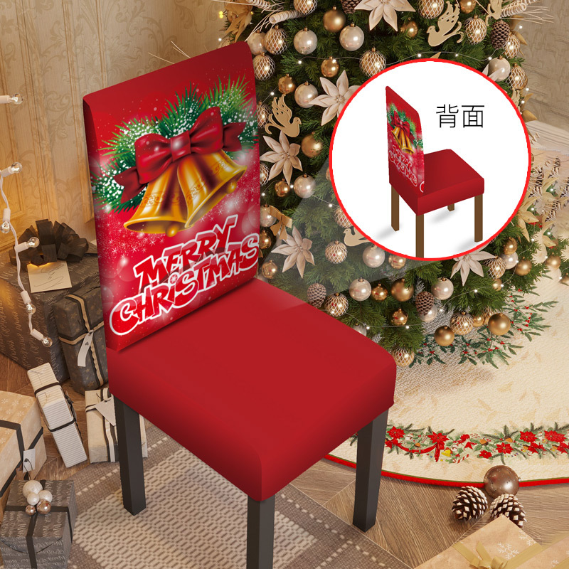 Christmas Chair Cover Chair Cover Family Integrated Chair Cover Dining Table and Hair Covers Living Room Universal Chair Cover