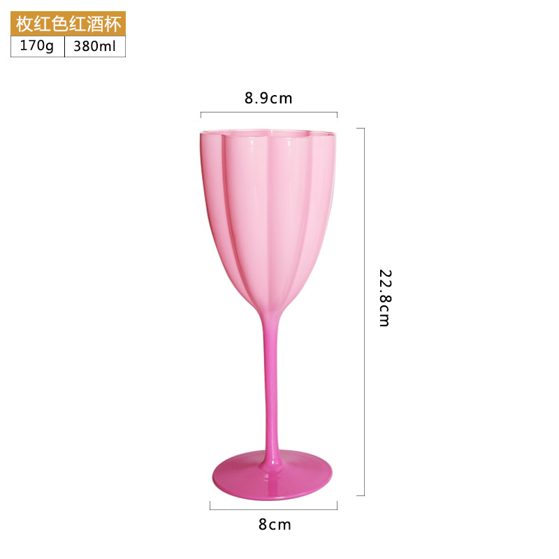 Vintage Goblet Gradient Flower Cup High-End Red Wine Glass Champagne Glass European Vintage Middle Ancient Cup