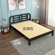 GS网红铁艺床单人床铁架床1米5铁床双人床加厚加固出租房床现代简