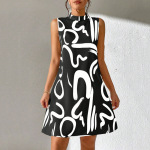 欧美亚马逊跨境女装裙2025夏季新款背心印花时尚连衣裙厂家批发