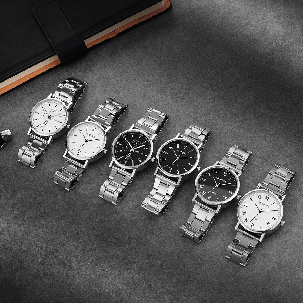 Modiya Factory Direct Sales Men's Watch Gift Watch Wholesale Watch Simple Steel Belt Quartz Men's Watch