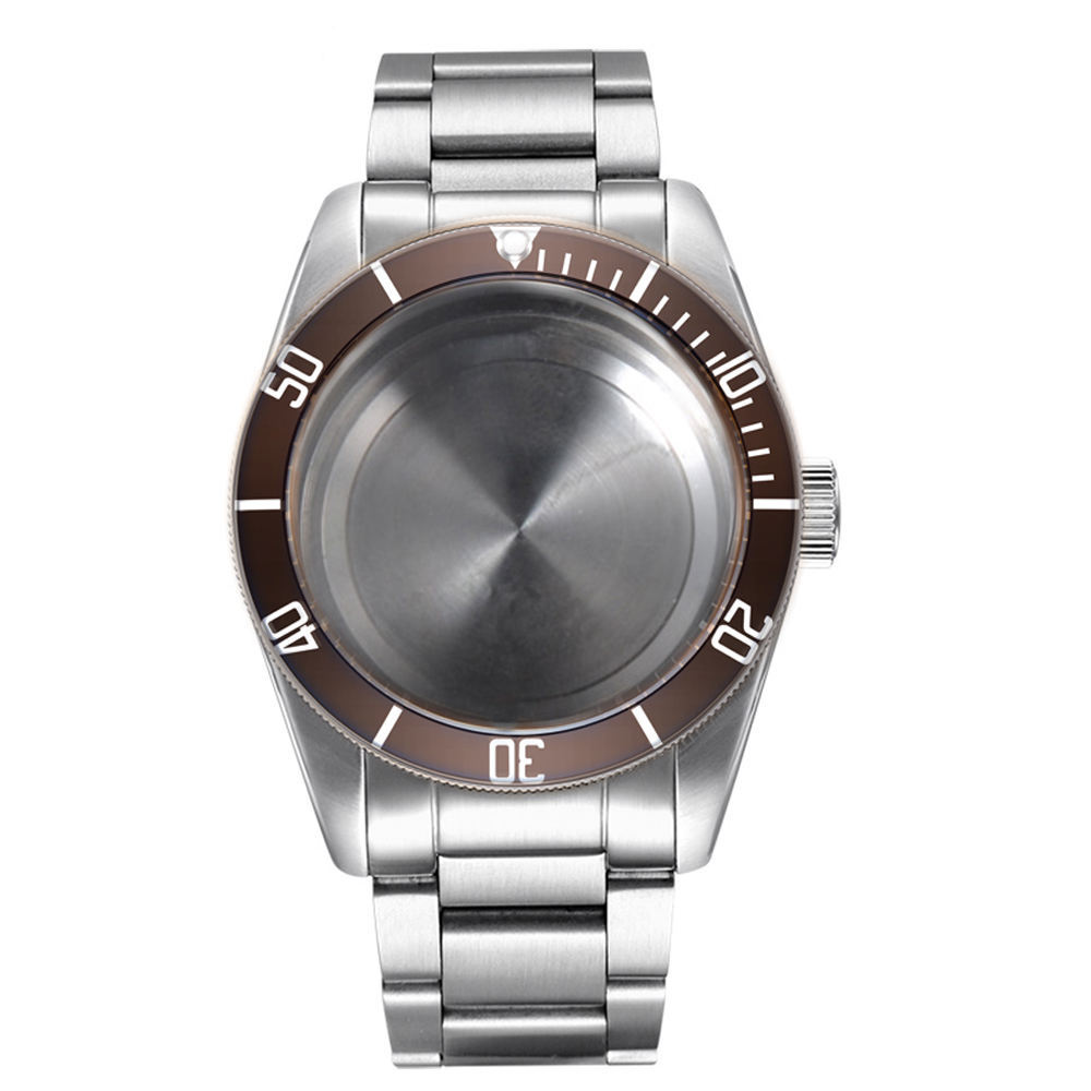 41毫米手表配件316l精钢蓝宝石玻璃适配nh35机芯eta系列手表表壳