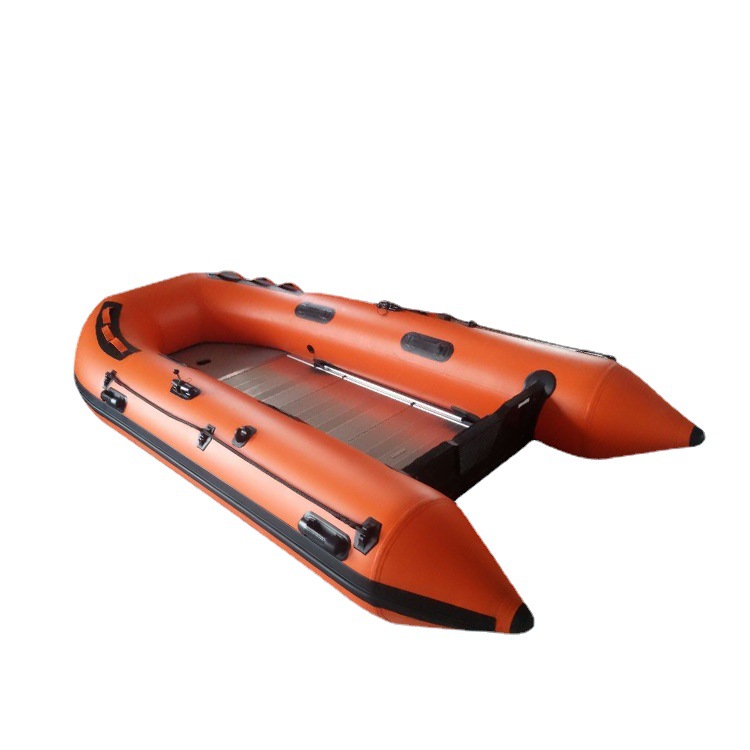 硬底可拆卸防汛橡皮艇加厚冲锋舟救生艇2.9米3人充气钓鱼船皮划艇