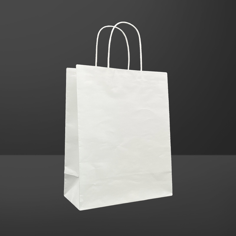 现货白牛皮纸袋服装店手提袋礼品袋企业广告袋外卖打包袋纸袋批发