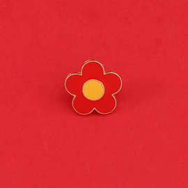 2021新款潮送你一朵小红花胸针情侣学生可爱日系胸花金属别针配饰