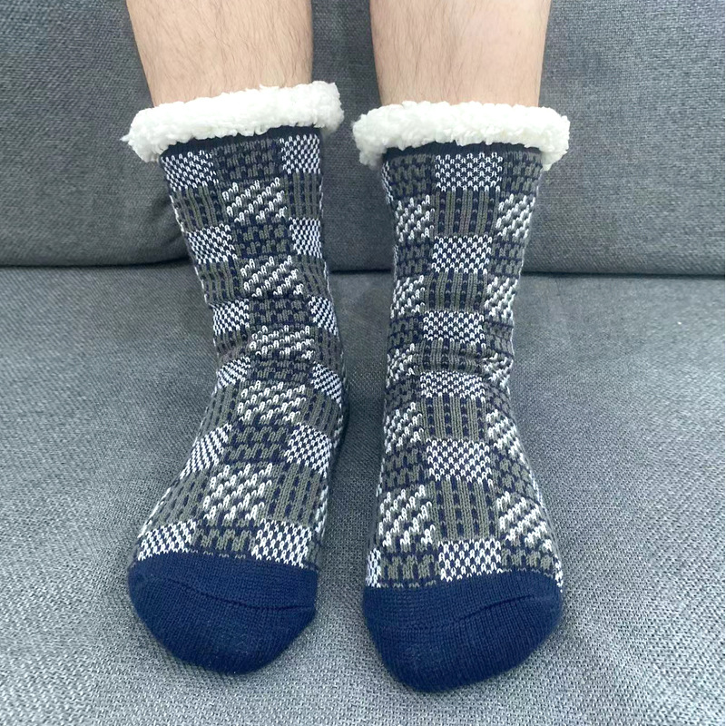 地毯地板袜绒批发雪地袜袜套睡眠大人针织拖鞋家居防滑男士滑雪加
