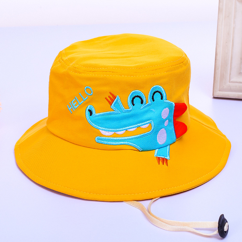 Children's Hat Bucket Hat Cartoon Cute Boys and Girls Spring and Summer Outdoor Sun Hat Sports Breathable Beach Sun Hat