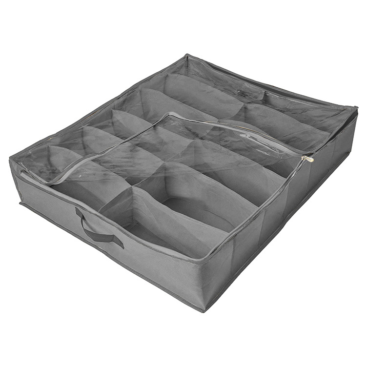 Home Shoes Storage Non-Woven Fabric Bed with Wardrobe Bottom Shoes Storage Box Visual Window Large Box Amazon Direct Supply