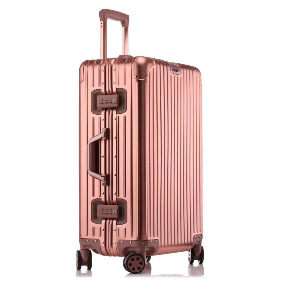Aluminum-Magnesium Alloy Trolley Case Universal Wheel Trolley Case Suitcase Boarding Bag Wholesale One Piece Dropshipping