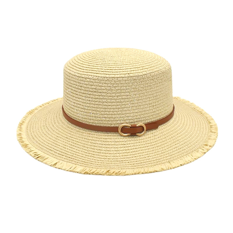 Flat Straw Hat Baby Boy and Girl Summer Seaside Travel Sun Shade Sun Protection Hat Subnet Red Sun Series Fresh Straw Hat Tide