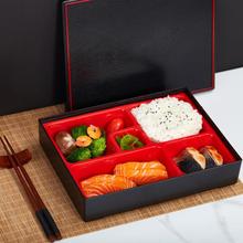 常温五格日式便当盒餐厅饭盒套餐盒快餐盒寿司盒