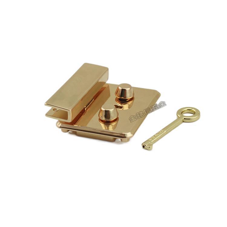 品牌小方包前副方形锁扣五金 按钮弹开配钥匙 高档手袋好品质电镀