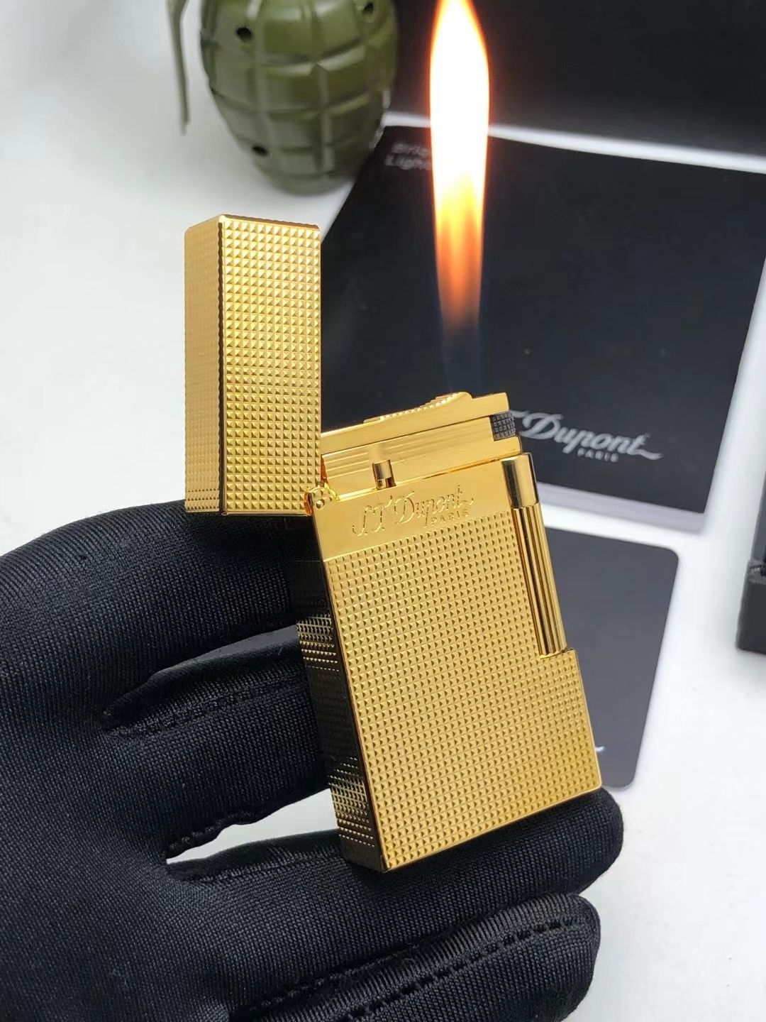 多选择法国dupont都彭朗声打火机纯铜充气钢音清脆高端男送礼专用