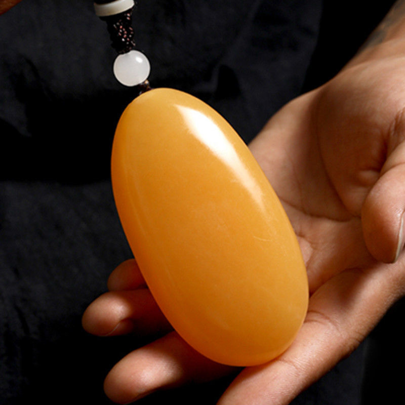 黄玉原石手把件玉石把玩件手玩件文玩玉石把件男士随身把玩