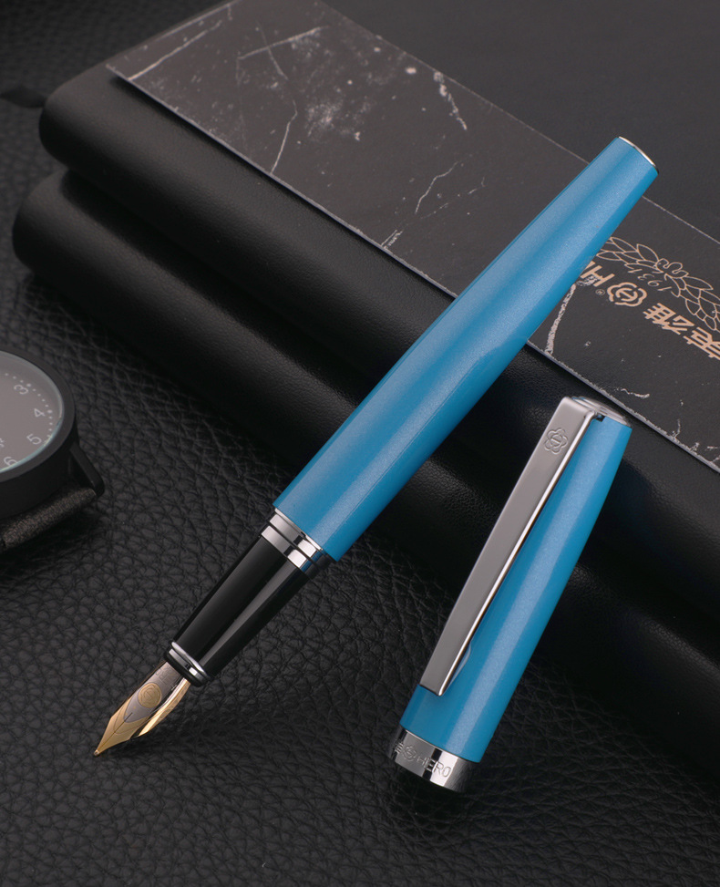 hero英雄钢笔382美工笔弯头笔成人商务办公学生书写练字用硬笔书