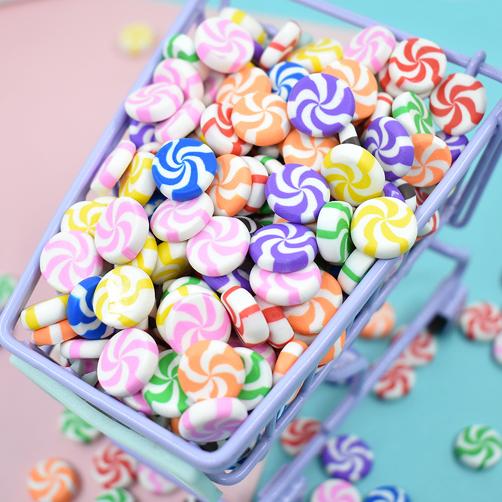 仿真彩虹糖粒糖丸饰品材料 软陶彩色糖饰品 仿真奶油手机美容