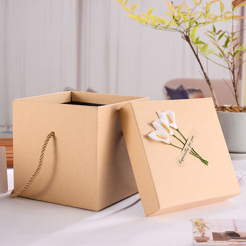 Square Gift Box Empty Box Apple Mug Birthday Gift Packaging Box High-End Cube Gift Box