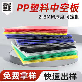 PP中空板2-6mm塑料透明彩色中空板垫板白色PP塑料卷广告牌中空板