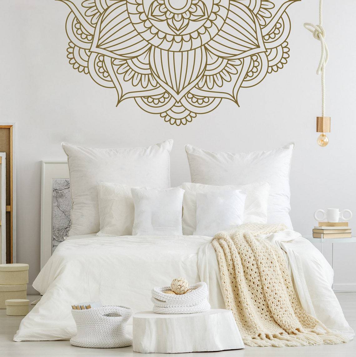 mandala半圆形曼陀罗花瑜伽墙花wall decor跨境亚马逊ebaydw10754