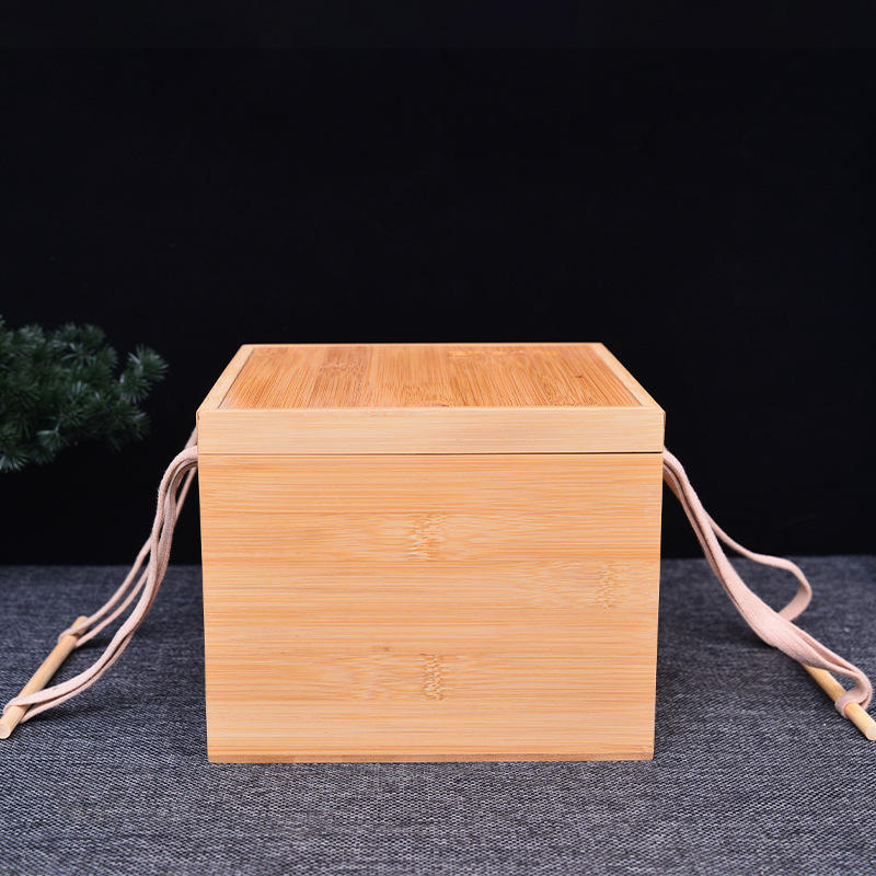 手提竹木包装盒 抽拉盖多功能木盒 木质礼品包装手提盒木盒批发