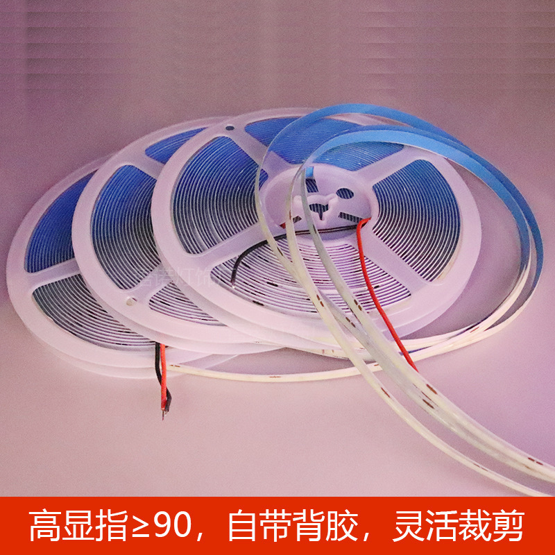 Factory Direct Supply Ice Blue Cob Low Voltage Light Strip LED Light Strip 12V/24V Indoor Ambience Light Flexible Line Light