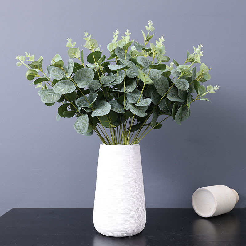 Big Handle Beam Zamioculcas Leaves Emulational Eucalyptus Zamioculcas Leaves Fake Leaves Home Wedding Layout Props Christmas Decorative Flowers