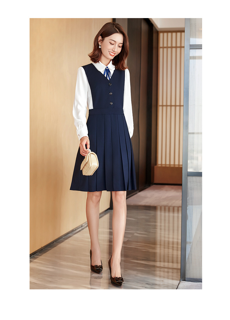 老师职业装教师套装小学面试服装幼儿园教师园服工作服女春夏裙子