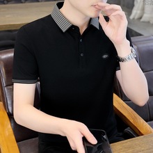 高级感男士短袖polo衫夏季新款青年韩版修身男装翻领半截袖t恤