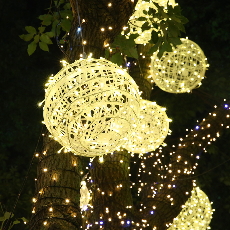 Vine Bal Ball Light Holiday Decoration Outdoor Ball Landscape Hanging Tree Ball Light Outdoor Lighting LED String Lights