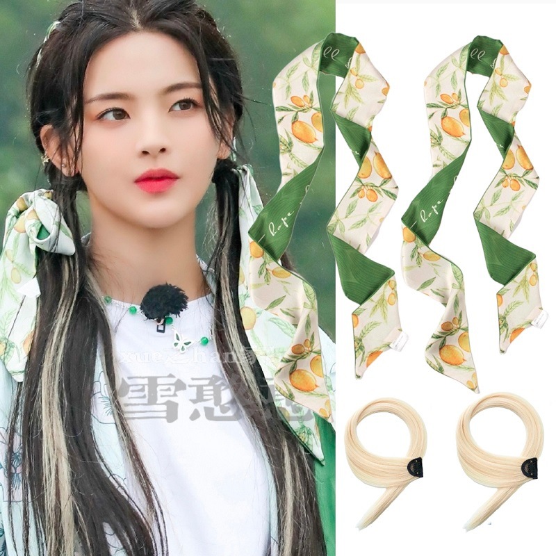 极限挑战杨超越同款发饰编发蝴蝶结绑带发带飘带头饰2021新款夏天