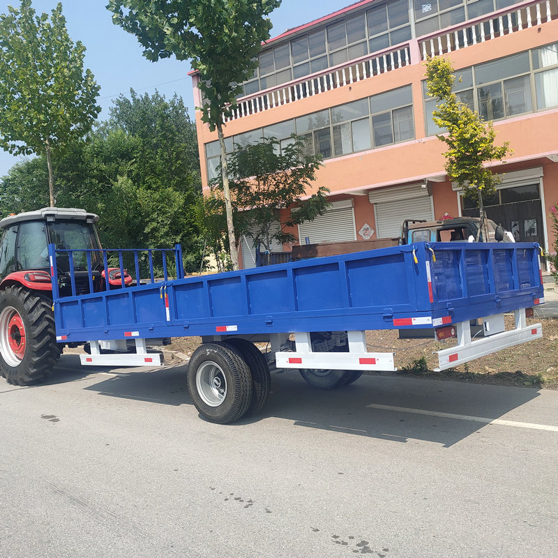 四轮低栏式拖拉机拖车重型农用货物运输车厂区物料搬运周转拖挂车