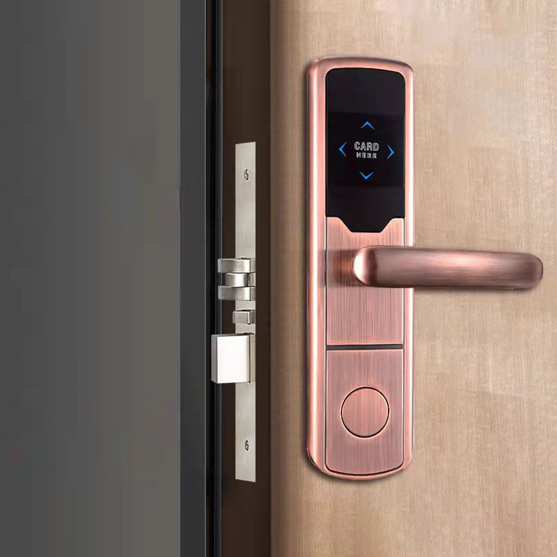 酒店门锁刷卡锁出租房公寓宾馆刷卡电子锁民宿插卡校园磁卡感应ic