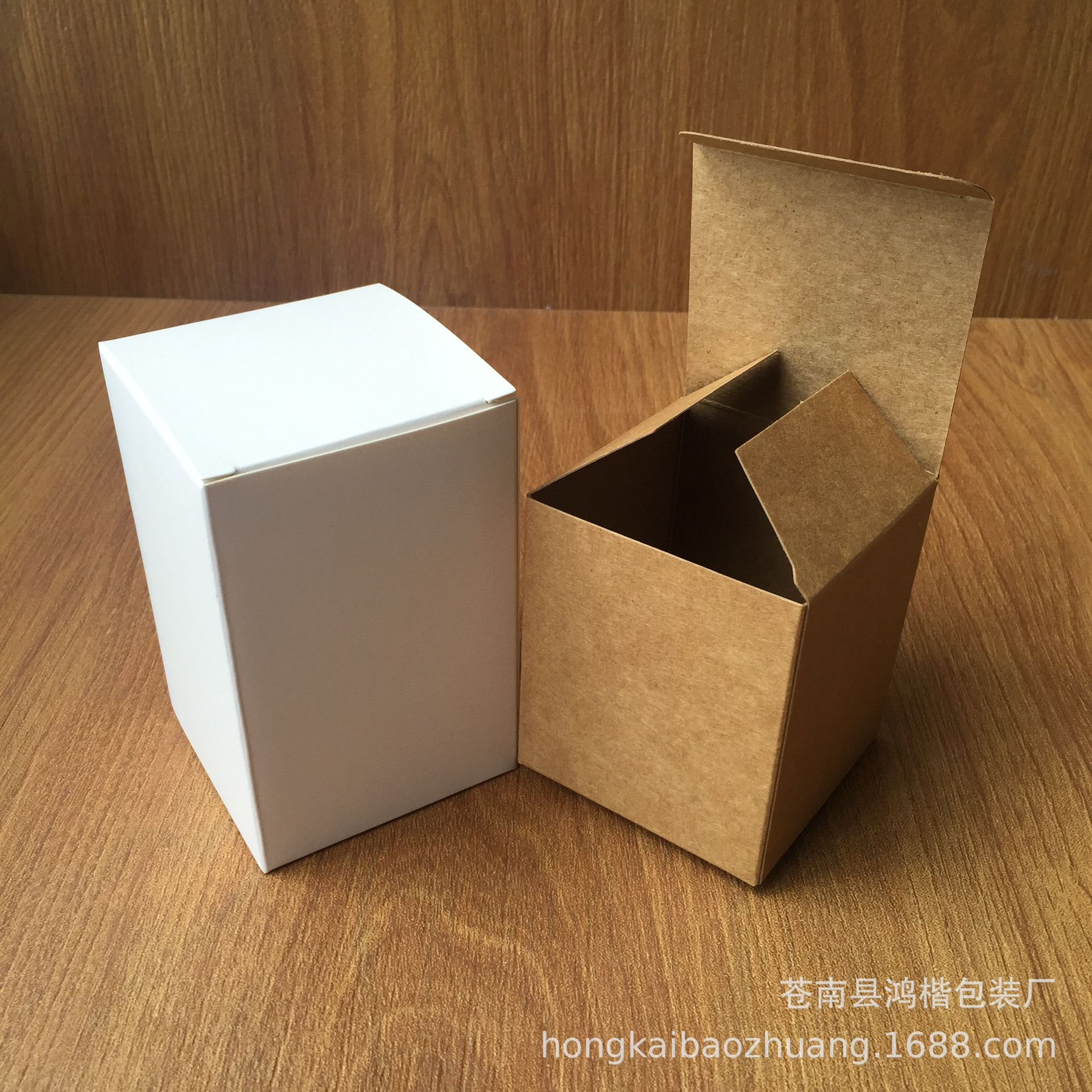 出售牛皮纸盒批发现货白盒 棕色牛皮纸包装盒 中性卡纸正方形白盒