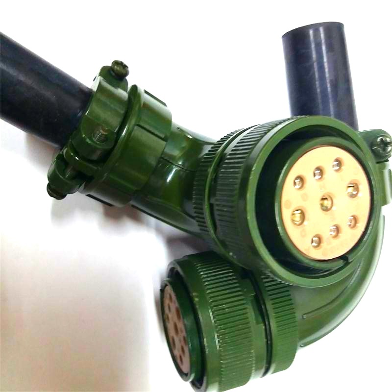 9芯美军标航空插头2411s9p伺服电机编码器机械电缆接头大电流46a